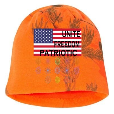 USA Women Men Patriotic American Flag 4th Of July Kati - Camo Knit Beanie