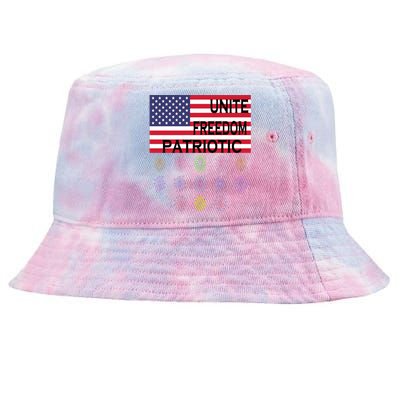 USA Women Men Patriotic American Flag 4th Of July Tie-Dyed Bucket Hat