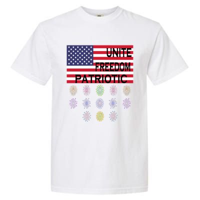 USA Women Men Patriotic American Flag 4th Of July Garment-Dyed Heavyweight T-Shirt