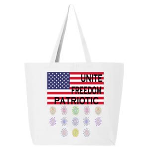 USA Women Men Patriotic American Flag 4th Of July 25L Jumbo Tote