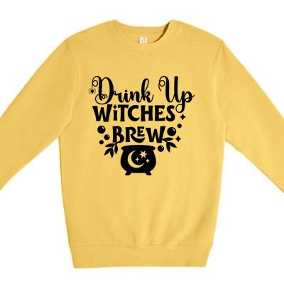 Up Witches Meaningful Gift Cheers Witches Up Witches Brew Cute Gift Premium Crewneck Sweatshirt