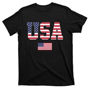 USA Women Men Patriotic American Flag 4th Of July T-Shirt