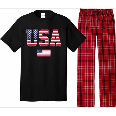 USA Women Men Patriotic American Flag 4th Of July Pajama Set