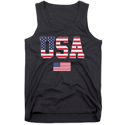 USA Women Men Patriotic American Flag 4th Of July Tank Top