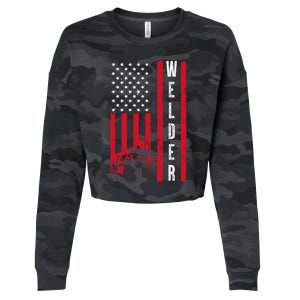 Unique Welding Novelty Cropped Pullover Crew