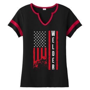 Unique Welding Novelty Ladies Halftime Notch Neck Tee