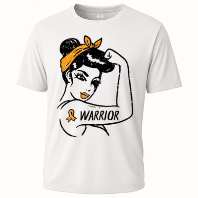 Unbreakable Warrior Orange Ribbon Leukemia Awareness Performance Shirt
