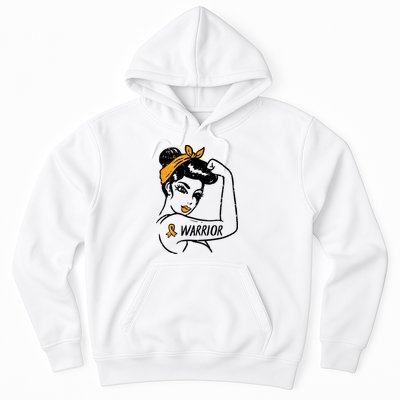 Unbreakable Warrior Orange Ribbon Leukemia Awareness Hoodie