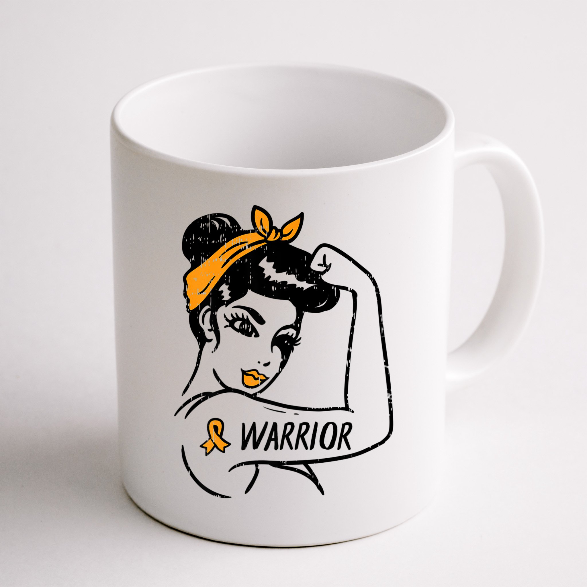 Unbreakable Warrior Orange Ribbon Leukemia Awareness Mug