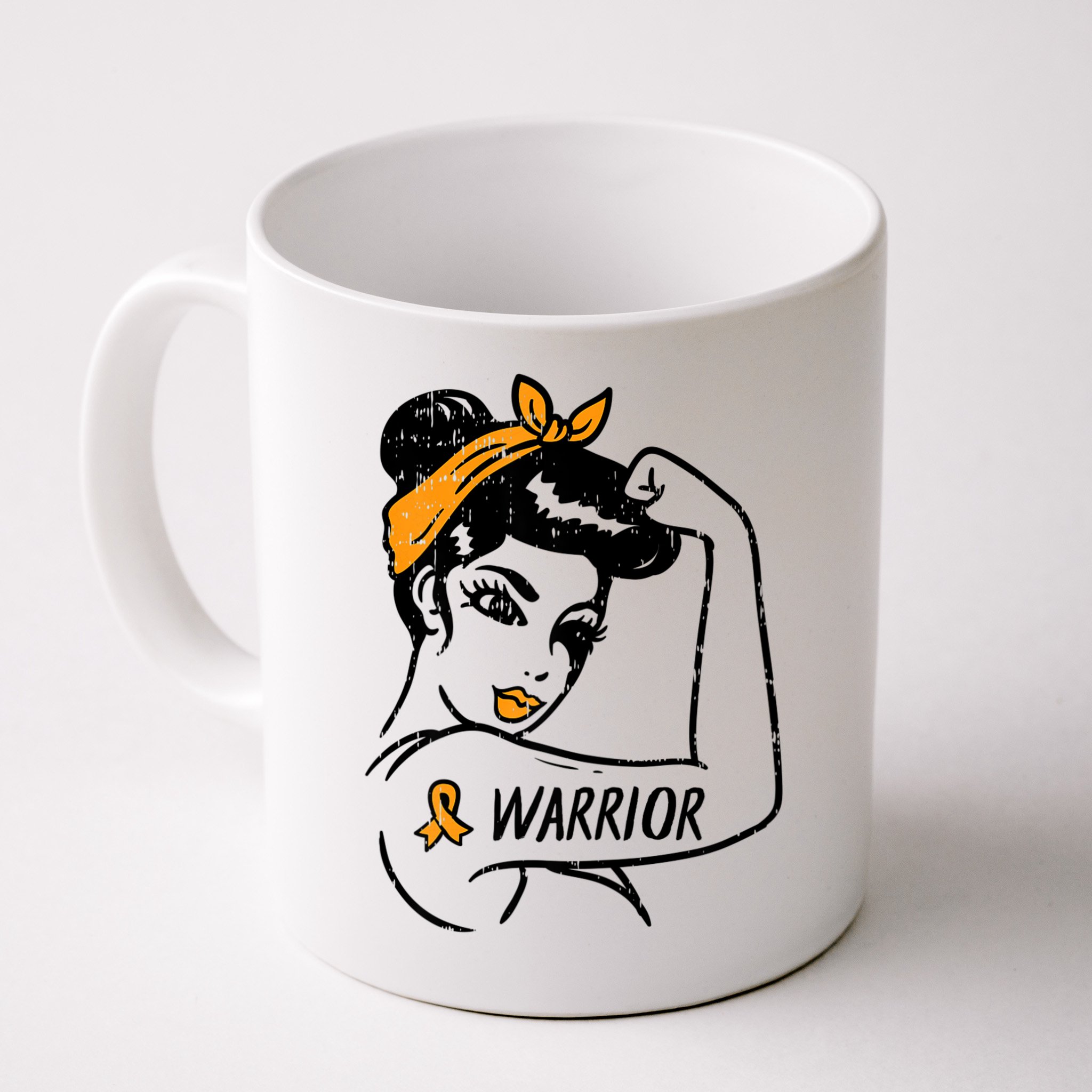 Unbreakable Warrior Orange Ribbon Leukemia Awareness Mug
