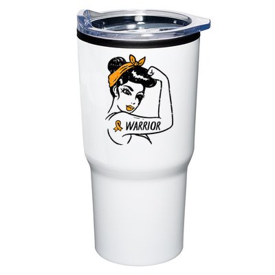 Unbreakable Warrior Orange Ribbon Leukemia Awareness Tumbler