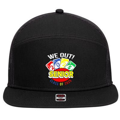 U.N.O We Out Senior Class Of 2025 7 Panel Mesh Trucker Snapback Hat