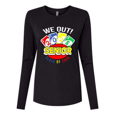 U.N.O We Out Senior Class Of 2025 Womens Cotton Relaxed Long Sleeve T-Shirt