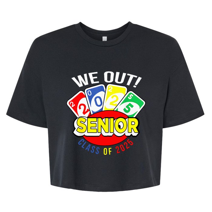 U.N.O We Out Senior Class Of 2025 Bella+Canvas Jersey Crop Tee