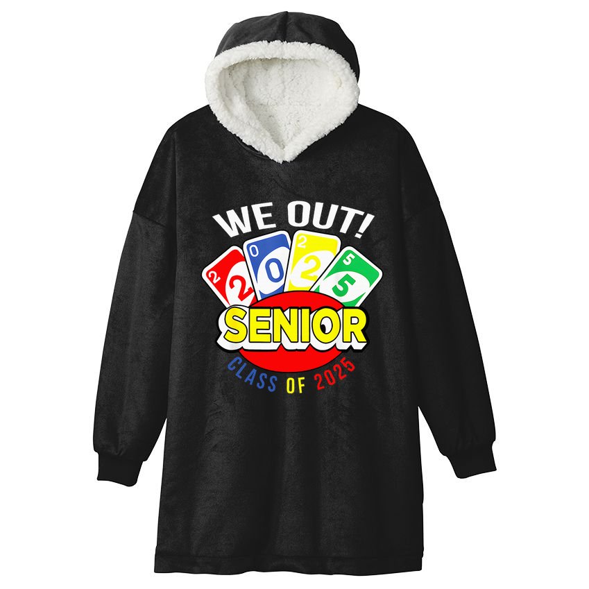 U.N.O We Out Senior Class Of 2025 Hooded Wearable Blanket