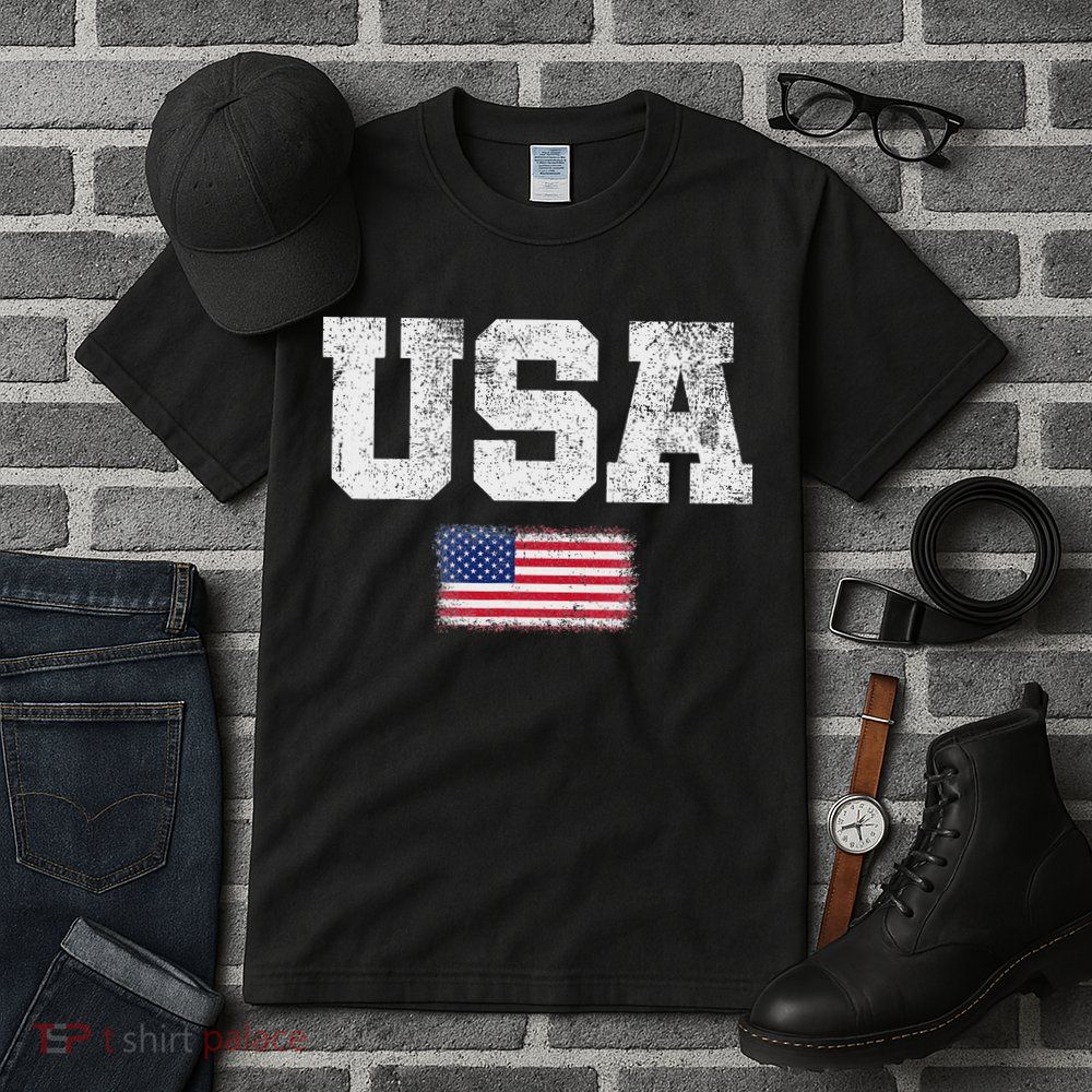 Usa Women Patriotic American Us Flag July 4th Tall T-Shirt