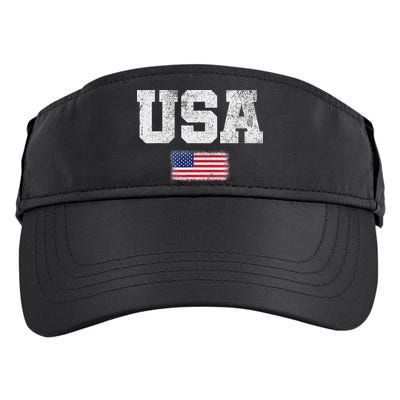Usa Women Patriotic American Us Flag July 4th Adult Drive Performance Visor