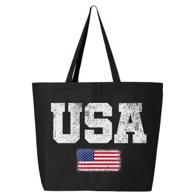 Usa Women Patriotic American Us Flag July 4th 25L Jumbo Tote
