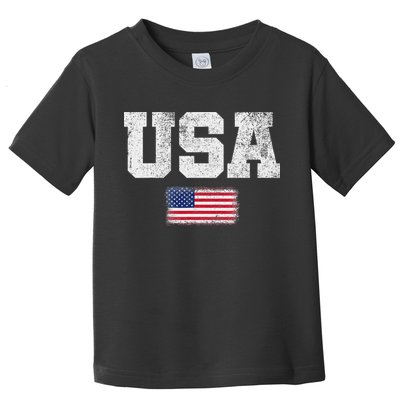 Usa Women Patriotic American Us Flag July 4th Toddler T-Shirt