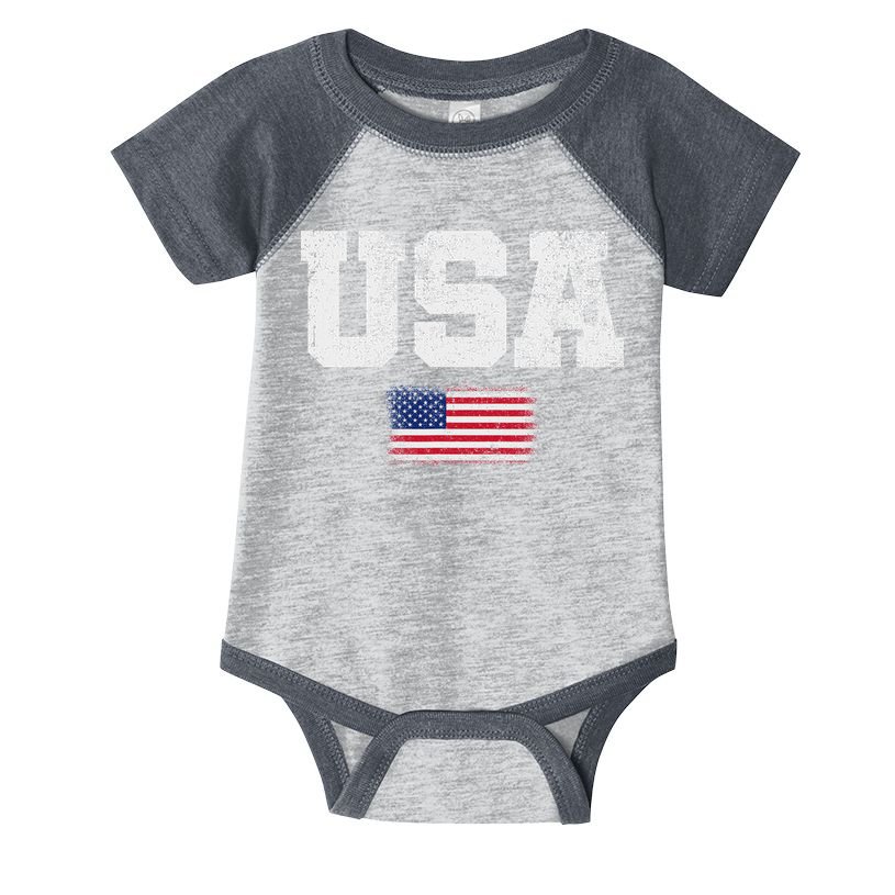 Usa Women Patriotic American Us Flag July 4th Infant Baby Jersey Bodysuit