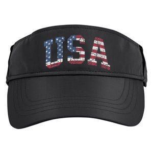 USA Wo Patriotic American Flag Distressed Adult Drive Performance Visor