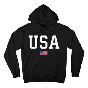 Usa Women Patriotic American Flag Hoodie