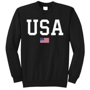 Usa Women Patriotic American Flag Sweatshirt