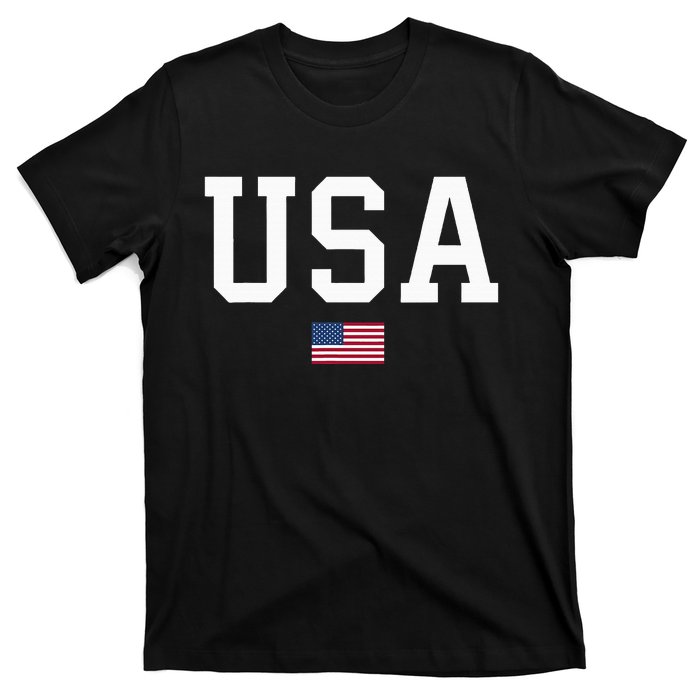 Usa Women Patriotic American Flag T-Shirt