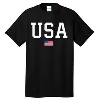 Usa Women Patriotic American Flag Tall T-Shirt