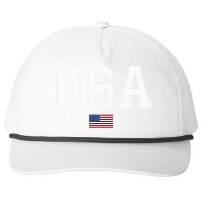 Usa Women Patriotic American Flag Snapback Five-Panel Rope Hat