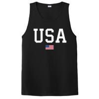 Usa Women Patriotic American Flag PosiCharge Competitor Tank