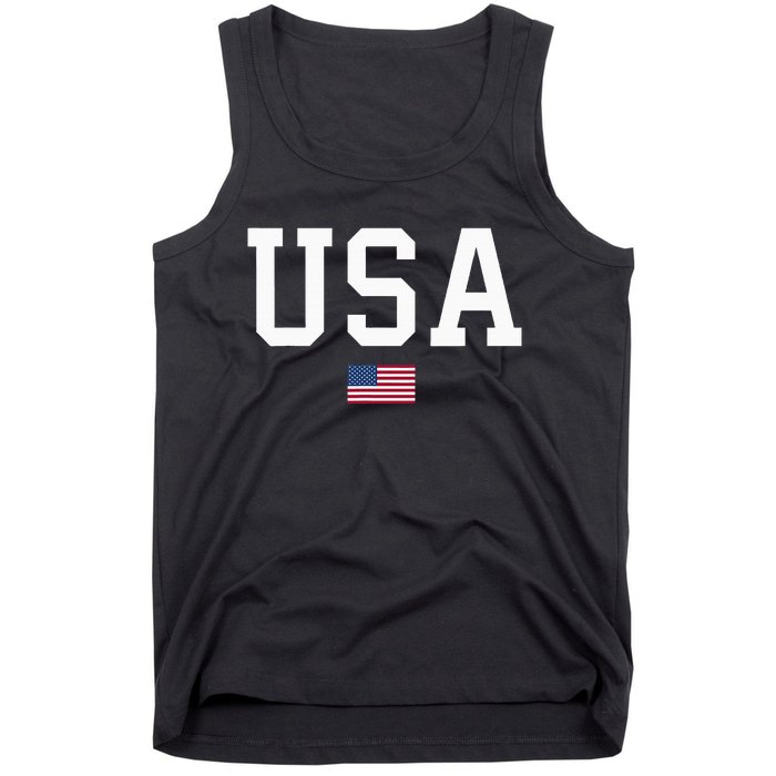 Usa Women Patriotic American Flag Tank Top