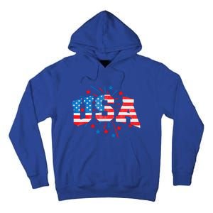 USA Women Patriotic American Flag 4th Of July Tall Hoodie