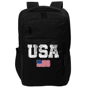 Usa Women Patriotic American Us Flag Impact Tech Backpack