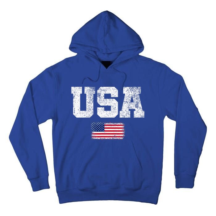 Usa Women Patriotic American Us Flag Tall Hoodie