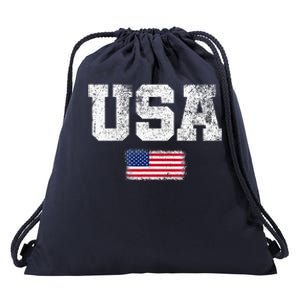 Usa Women Patriotic American Us Flag Drawstring Bag