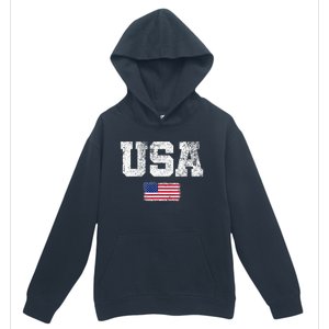 Usa Women Patriotic American Us Flag Urban Pullover Hoodie