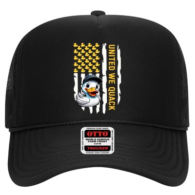 United We Quack Patriotic Rubber Duck 4th Of July Duckie Gift Trucker Hat