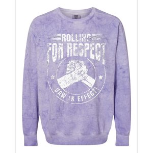 UAW Worker Rolling For Respect UAW In Effect Union Laborer Colorblast Crewneck Sweatshirt