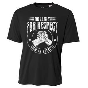 UAW Worker Rolling For Respect UAW In Effect Union Laborer Cooling Performance Crew T-Shirt