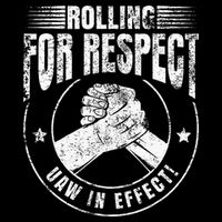 UAW Worker Rolling For Respect UAW In Effect Union Laborer Mousepad