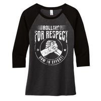 UAW Worker Rolling For Respect UAW In Effect Union Laborer Women's Tri-Blend 3/4-Sleeve Raglan Shirt