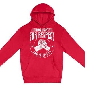 UAW Worker Rolling For Respect UAW In Effect Union Laborer Premium Pullover Hoodie