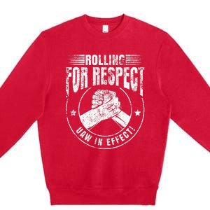 UAW Worker Rolling For Respect UAW In Effect Union Laborer Premium Crewneck Sweatshirt