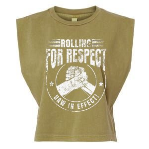 UAW Worker Rolling For Respect UAW In Effect Union Laborer Garment-Dyed Women's Muscle Tee