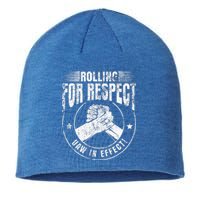 UAW Worker Rolling For Respect UAW In Effect Union Laborer Sustainable Beanie