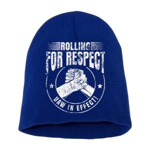 UAW Worker Rolling For Respect UAW In Effect Union Laborer Short Acrylic Beanie