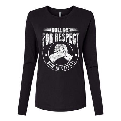 UAW Worker Rolling For Respect UAW In Effect Union Laborer Womens Cotton Relaxed Long Sleeve T-Shirt