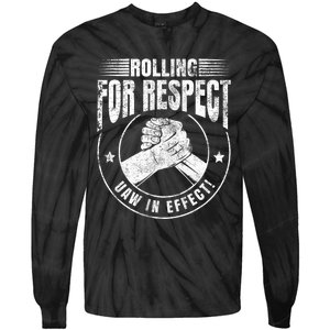 UAW Worker Rolling For Respect UAW In Effect Union Laborer Tie-Dye Long Sleeve Shirt