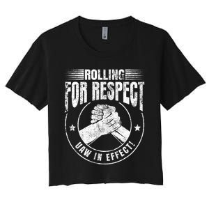 UAW Worker Rolling For Respect UAW In Effect Union Laborer Women's Crop Top Tee